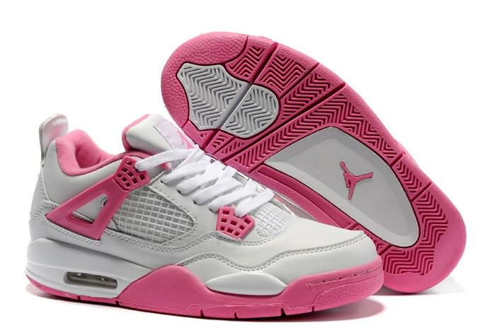 Discount Womens Air Jordan 4 White Pink